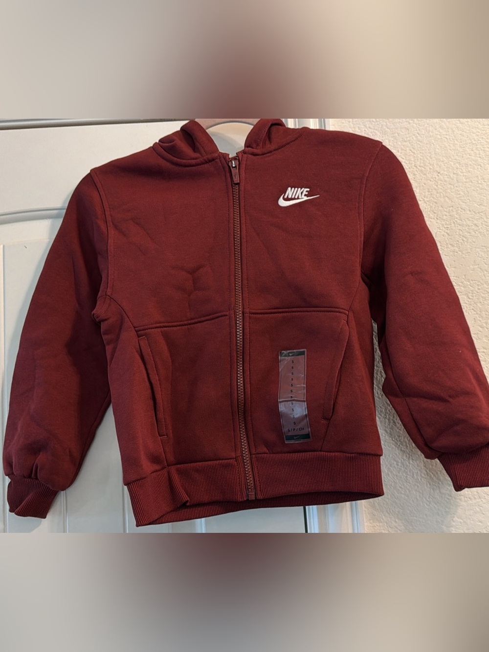 Nike Kids' Zip-Up Hoodie Jacket in Maroon NWT, Sz S (8)
